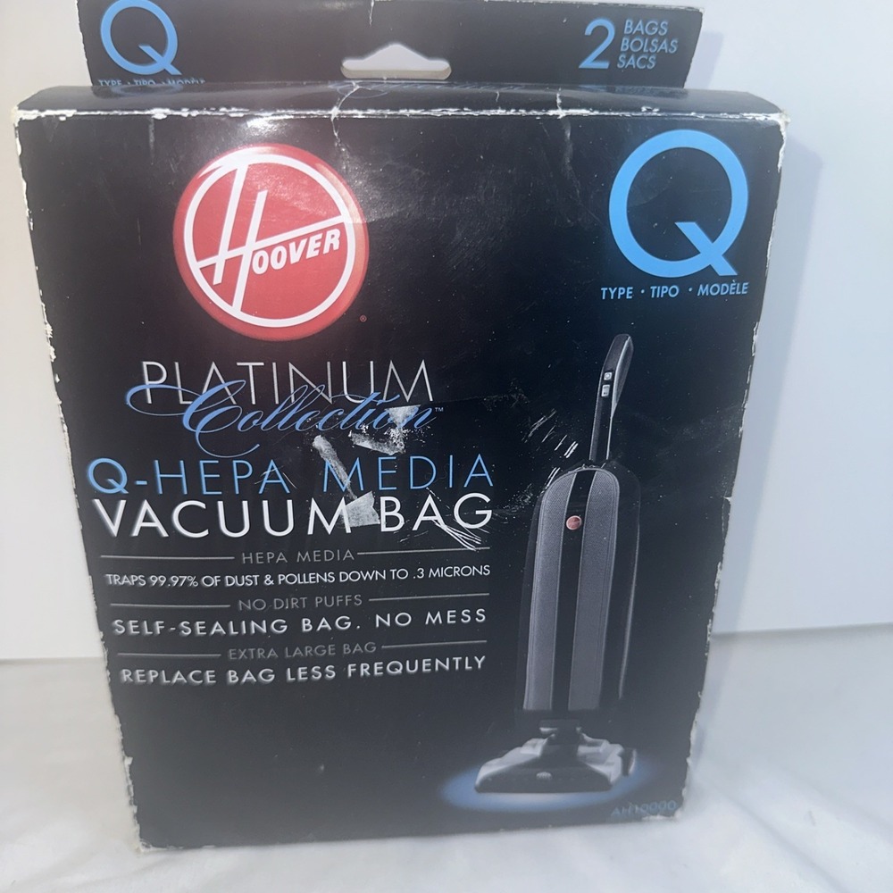 Hoover Platinum Collection Type Q HEPA Media Vacuum Bags AH10000 2 Pack